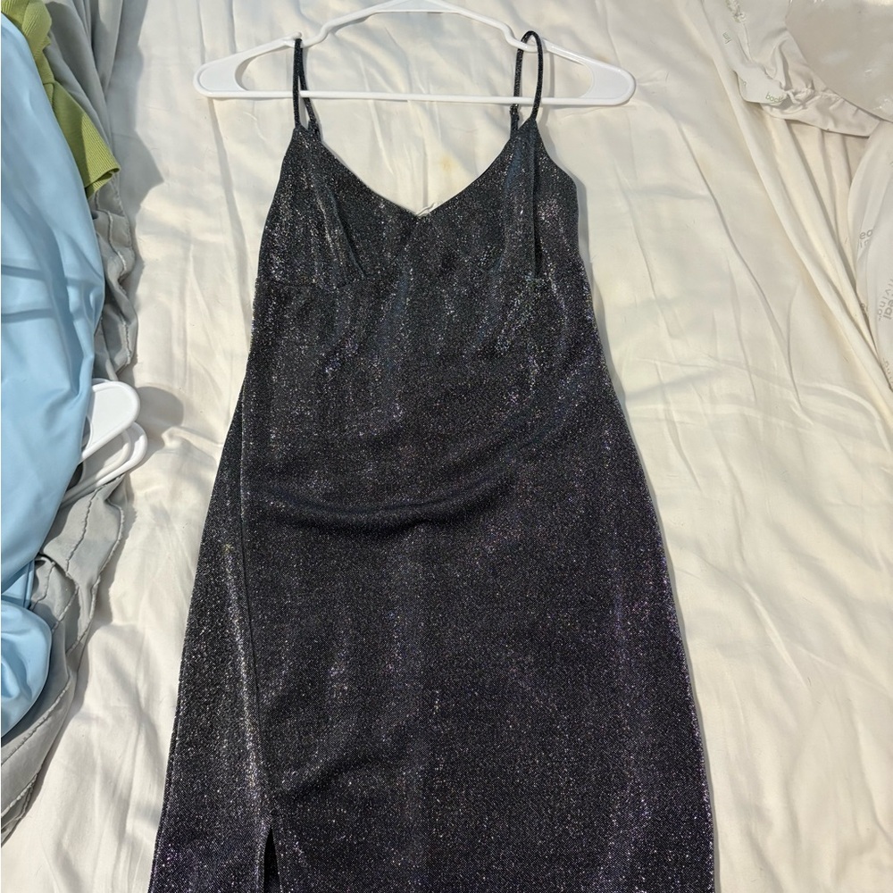 Elegant Black Glitter Dress